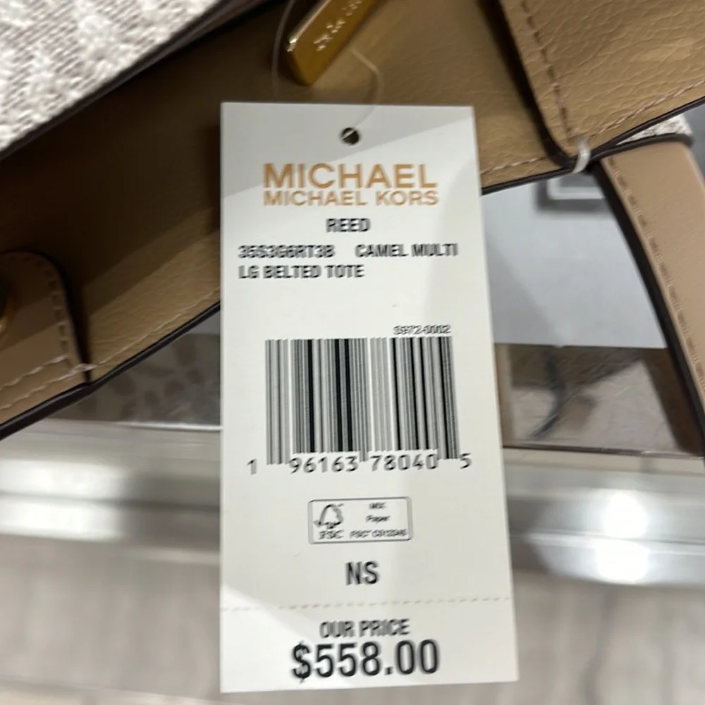 MICHAEL KORS
Reed Large Logo Shoulder Tote Bag
Camel Combo 
35S3G6RT3B
NWT - Picture 2 of 16